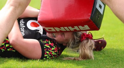 150626 - Wales Women Rugby Training Session - Alex Callender during a training session ahead of the match against The Barbarians at the Allianz Stadium