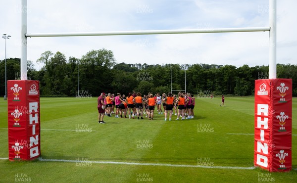150626 - Wales Women Rugby Training Session - The Wales Womens squad during a training session ahead of the match against The Barbarians at the Allianz Stadium