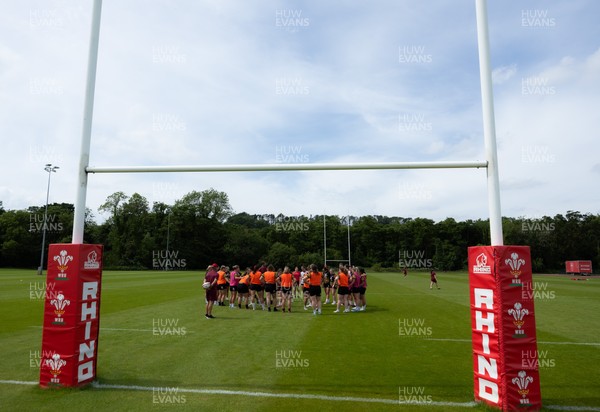 150626 - Wales Women Rugby Training Session - The Wales Womens squad during a training session ahead of the match against The Barbarians at the Allianz Stadium