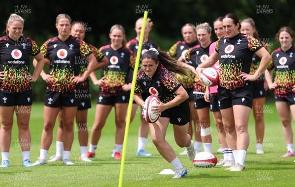 150626 - Wales Women Rugby Training Session - Kayleigh Powell during a training session ahead of the match against The Barbarians at the Allianz Stadium