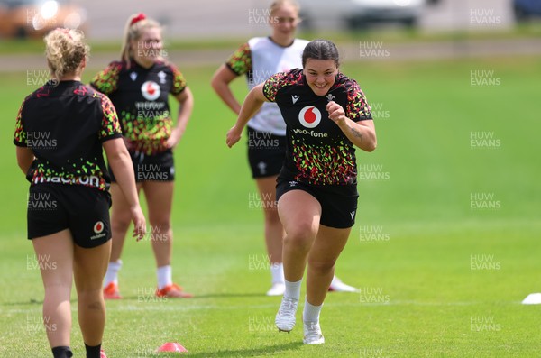 150626 - Wales Women Rugby Training Session - Chiara Pearce during a training session ahead of the match against The Barbarians at the Allianz Stadium