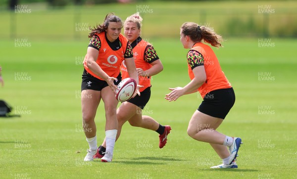 150626 - Wales Women Rugby Training Session - Branwen Metcalfe during a training session ahead of the match against The Barbarians at the Allianz Stadium