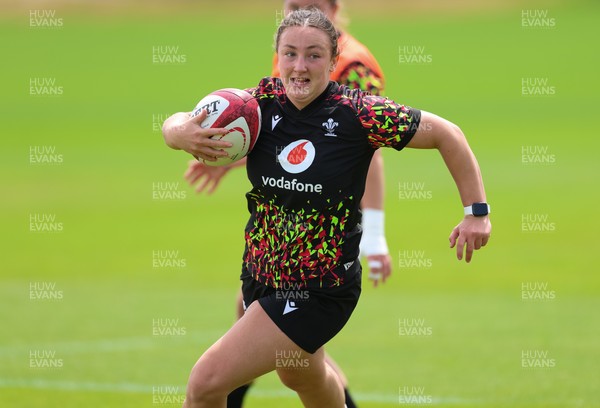 150626 - Wales Women Rugby Training Session - Kendall Waudby during a training session ahead of the match against The Barbarians at the Allianz Stadium