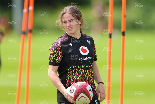 150626 - Wales Women Rugby Training Session - Lily Hawkins during a training session ahead of the match against The Barbarians at the Allianz Stadium
