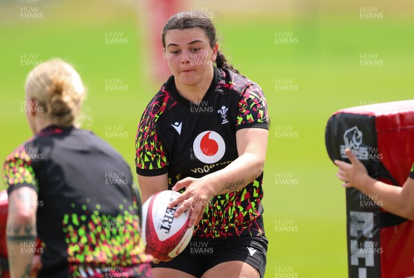 150626 - Wales Women Rugby Training Session - Chiara Pearce during a training session ahead of the match against The Barbarians at the Allianz Stadium