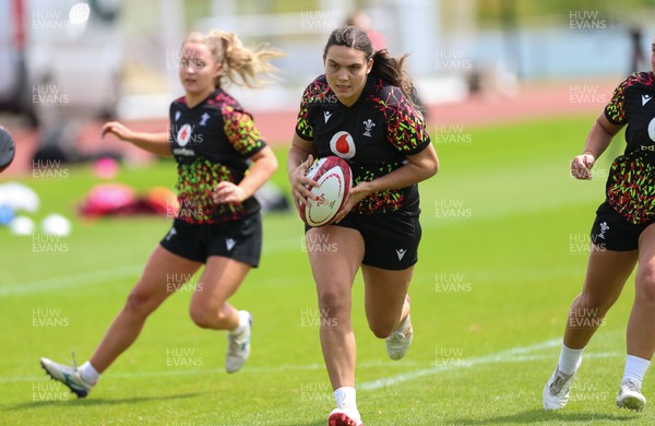 150626 - Wales Women Rugby Training Session - Bryonie King during a training session ahead of the match against The Barbarians at the Allianz Stadium