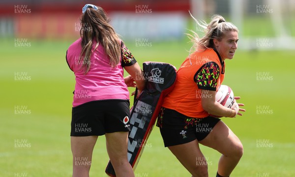 150626 - Wales Women Rugby Training Session - Anwen Owen during a training session ahead of the match against The Barbarians at the Allianz Stadium
