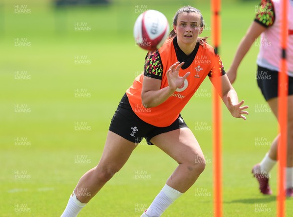 150626 - Wales Women Rugby Training Session - Branwen Metcalfe during a training session ahead of the match against The Barbarians at the Allianz Stadium