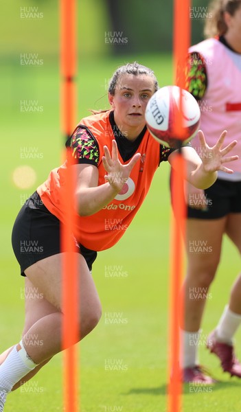 150626 - Wales Women Rugby Training Session - Branwen Metcalfe during a training session ahead of the match against The Barbarians at the Allianz Stadium