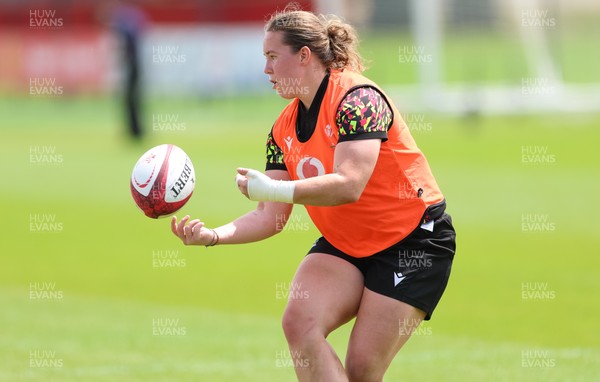 150626 - Wales Women Rugby Training Session - Katherine Baverstock during a training session ahead of the match against The Barbarians at the Allianz Stadium