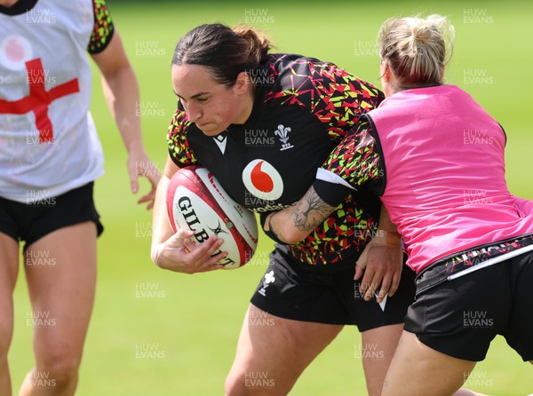 150626 - Wales Women Rugby Training Session - Courtney Keight during a training session ahead of the match against The Barbarians at the Allianz Stadium