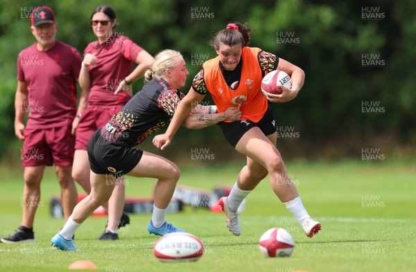 150626 - Wales Women Rugby Training Session - Branwen Metcalfe during a training session ahead of the match against The Barbarians at the Allianz Stadium