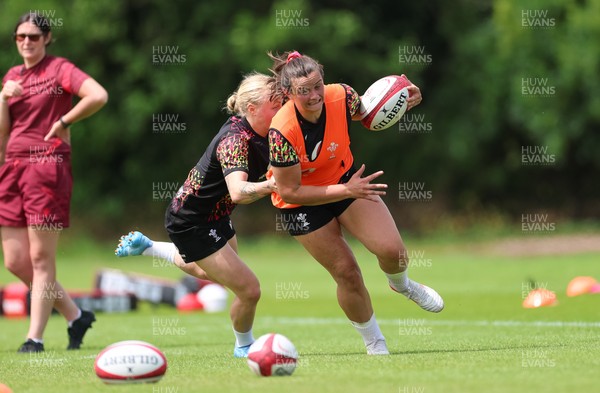 150626 - Wales Women Rugby Training Session - Branwen Metcalfe during a training session ahead of the match against The Barbarians at the Allianz Stadium
