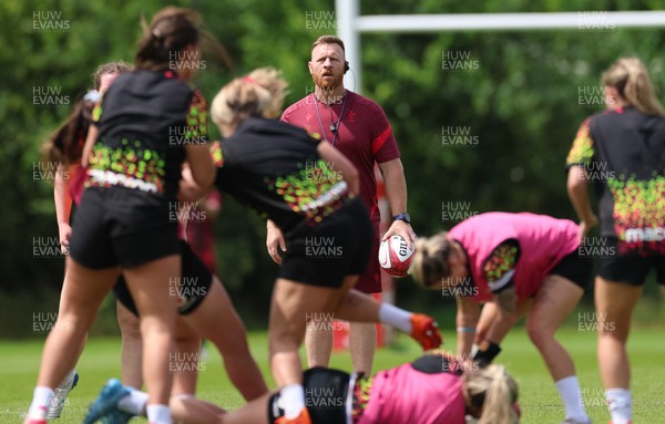 150626 - Wales Women Rugby Training Session - Tyrone Holmes, Wales Women defence coach during a training session ahead of the match against The Barbarians at the Allianz Stadium