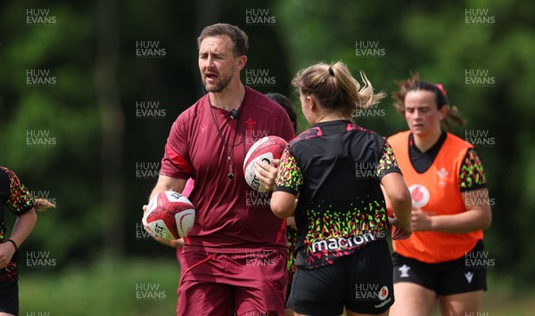 150626 - Wales Women Rugby Training Session - Ashley Beck, Wales Women interim attack coach during a training session ahead of the match against The Barbarians at the Allianz Stadium