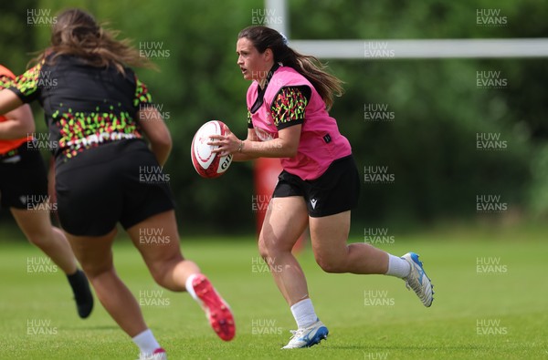 150626 - Wales Women Rugby Training Session - Kayleigh Powell during a training session ahead of the match against The Barbarians at the Allianz Stadium