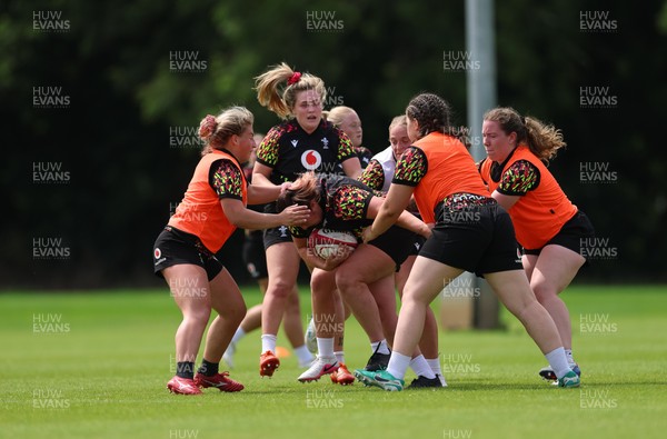 150626 - Wales Women Rugby Training Session - The Wales Women Squad during a training session ahead of the match against The Barbarians at the Allianz Stadium