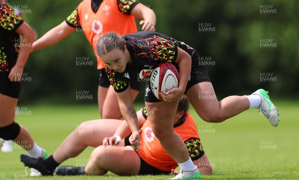 150626 - Wales Women Rugby Training Session - Shanelle Williams during a training session ahead of the match against The Barbarians at the Allianz Stadium