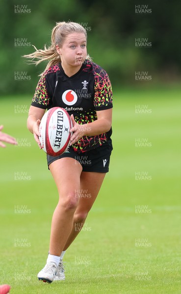 150626 - Wales Women Rugby Training Session - Hanna Tudor during a training session ahead of the match against The Barbarians at the Allianz Stadium