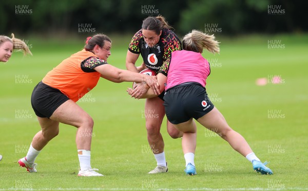 150626 - Wales Women Rugby Training Session - Courtney Keight during a training session ahead of the match against The Barbarians at the Allianz Stadium
