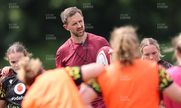 150626 - Wales Women Rugby Training Session - Ashley Beck, Wales Women interim attack coach during a training session ahead of the match against The Barbarians at the Allianz Stadium