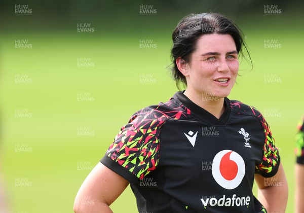 150626 - Wales Women Rugby Training Session - Lucy Isaac during a training session ahead of the match against The Barbarians at the Allianz Stadium