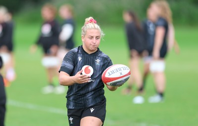 150725 - Wales Women Rugby training - Molly Reardon during a training session ahead of their two match tour against Australia