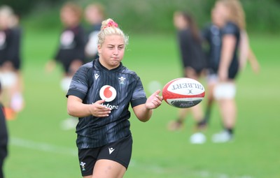 150725 - Wales Women Rugby training - Molly Reardon during a training session ahead of their two match tour against Australia