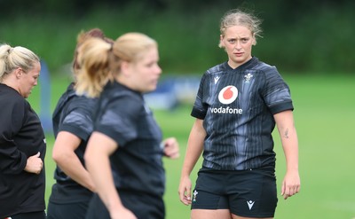 150725 - Wales Women Rugby training -Tilly Vucaj during a training session ahead of their two match tour against Australia