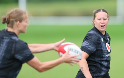 150725 - Wales Women Rugby training - Katherine Baverstock during a training session ahead of their two match tour against Australia