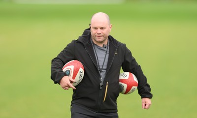 150725 - Wales Women Rugby training - Sean Lynn, Wales Women head coach, during a training session ahead of their two match tour against Australia