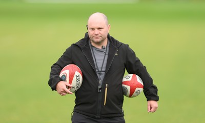 150725 - Wales Women Rugby training - Sean Lynn, Wales Women head coach, during a training session ahead of their two match tour against Australia