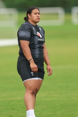 150725 - Wales Women Rugby training -Sisilia Tuipulotu during a training session ahead of their two match tour against Australia