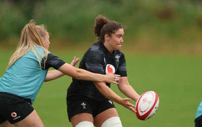 150725 - Wales Women Rugby training - Gwennan Hopkins during a training session ahead of their two match tour against Australia