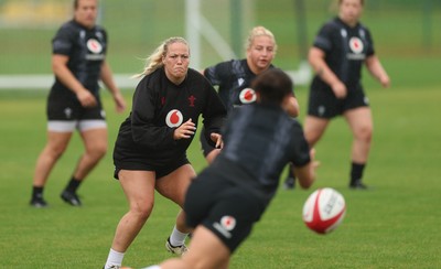 150725 - Wales Women Rugby training - Kelsey Jones during a training session ahead of their two match tour against Australia