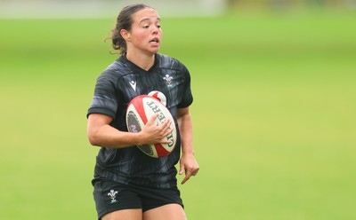 150725 - Wales Women Rugby training - Meg Davies during a training session ahead of their two match tour against Australia