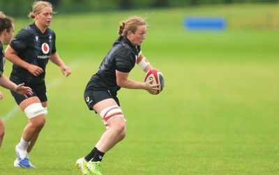 150725 - Wales Women Rugby training - Abbie Fleming during a training session ahead of their two match tour against Australia