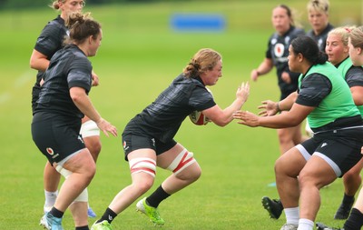 150725 - Wales Women Rugby training - Abbie Fleming during a training session ahead of their two match tour against Australia