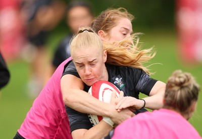 150725 - Wales Women Rugby training - Catherine Richards during a training session ahead of their two match tour against Australia   