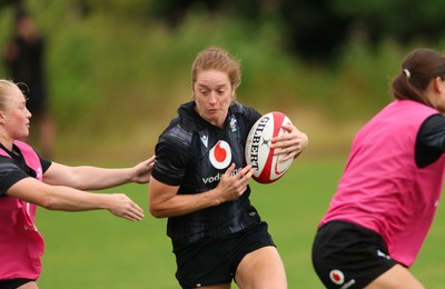 150725 - Wales Women Rugby training - Lisa Neumann during a training session ahead of their two match tour against Australia   