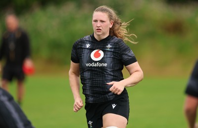 150725 - Wales Women Rugby training - Alaw Pyrs during a training session ahead of their two match tour against Australia   