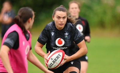 150725 - Wales Women Rugby training - Bryonie King during a training session ahead of their two match tour against Australia   