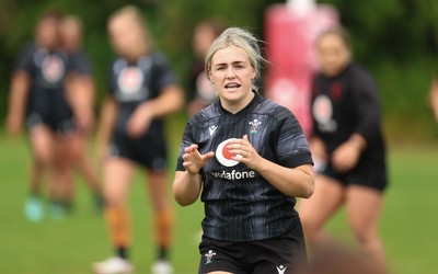 150725 - Wales Women Rugby training - Alex Callender during a training session ahead of their two match tour against Australia