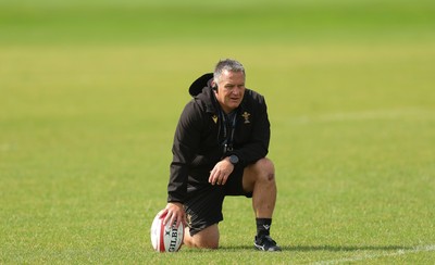 150725 - Wales Women Rugby training - Shaun Connor, Wales Women attack coach, during a training session ahead of their two match tour against Australia