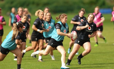 150725 - Wales Women Rugby training - Lisa Neumann during a training session ahead of their two match tour against Australia