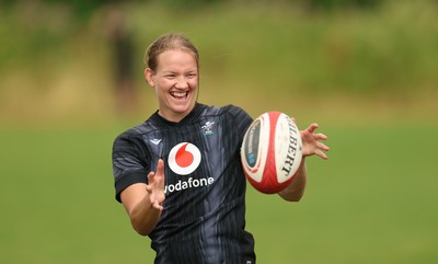 150725 - Wales Women Rugby training - Carys Cox during a training session ahead of their two match tour against Australia