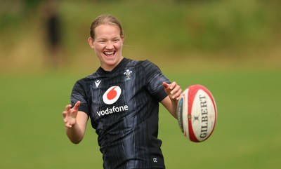 150725 - Wales Women Rugby training - Carys Cox during a training session ahead of their two match tour against Australia