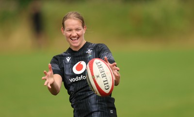 150725 - Wales Women Rugby training - Carys Cox during a training session ahead of their two match tour against Australia