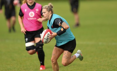 150725 - Wales Women Rugby training - Keira Bevan during a training session ahead of their two match tour against Australia