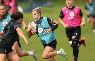 150725 - Wales Women Rugby training - Keira Bevan during a training session ahead of their two match tour against Australia